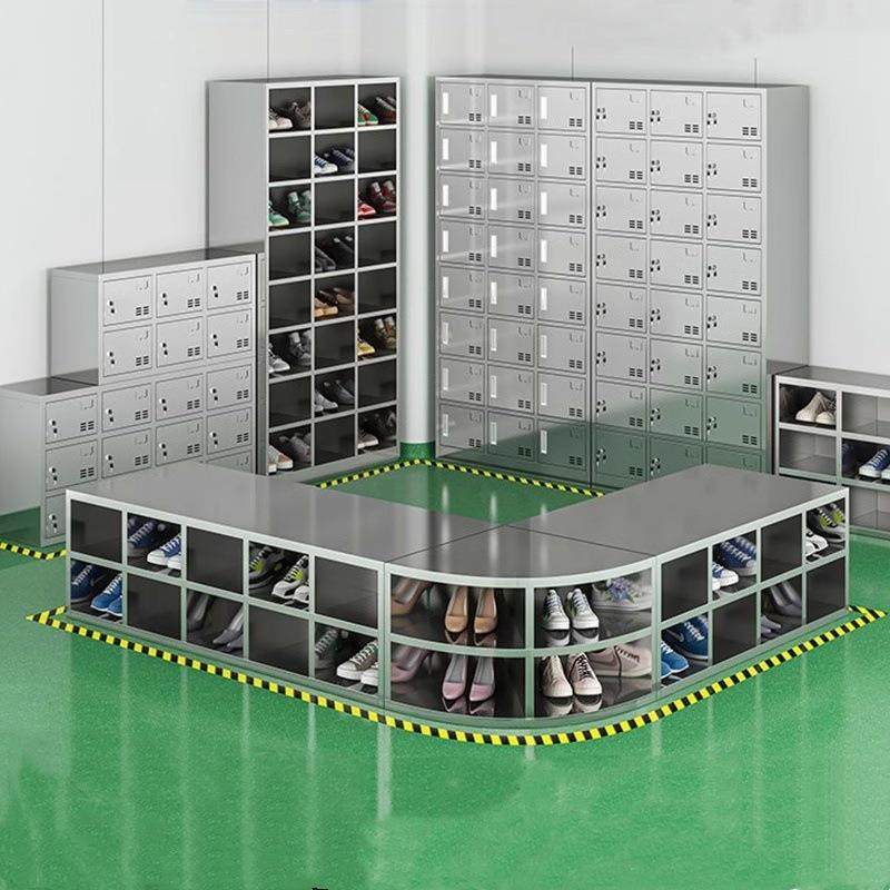 不锈钢鞋柜员工食品厂无尘净化车间实验室更衣柜多格换鞋凳收纳,商业/办公家具,办公储物柜,淘宝优惠券,粉丝福利购,淘宝优惠卷