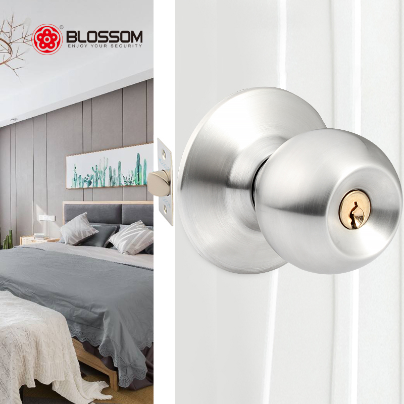 梅花锁blossom不锈钢球形锁室内外门锁办公门锁浴室门锁木门锁587