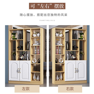 柜一体柜靠墙置物架 进门隔断柜现代客厅简约酒柜玄关柜双面屏风鞋