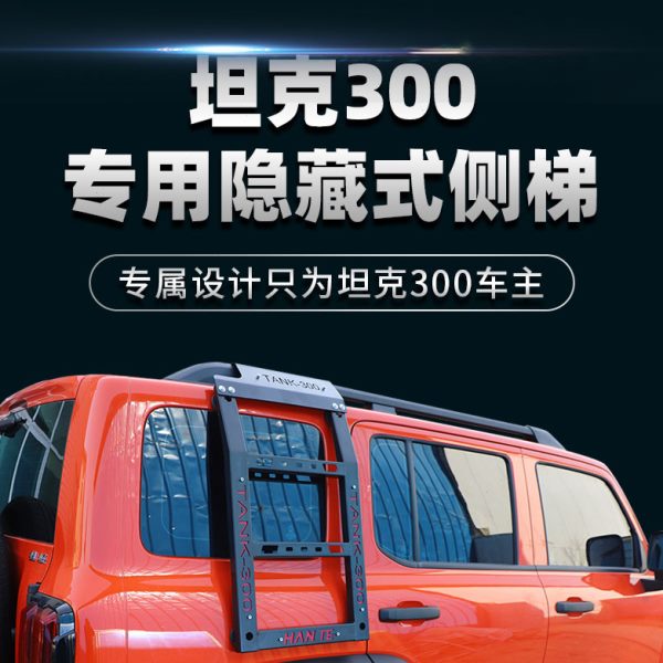 坦克300专用车顶行李架行李框车顶架车顶筐旅行货架侧梯梯子爬梯