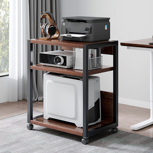 放打印机置物架j落地放置柜子收纳架子可移动办公室电脑主机箱托