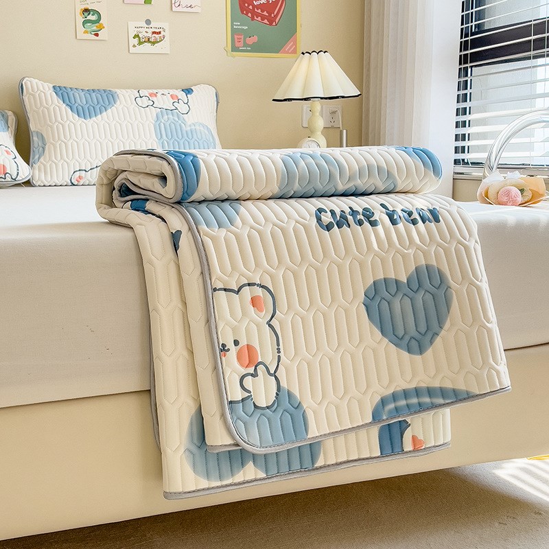 夏季冰丝乳胶凉席三件套夏天学生宿舍单人床凉垫空调T席子2024新