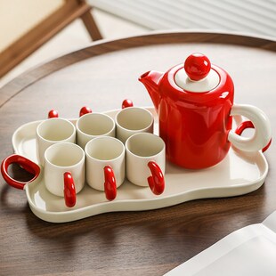 杯子杯具套装乔迁新居送人茶壶茶具礼盒家用茶杯轻奢客厅水杯