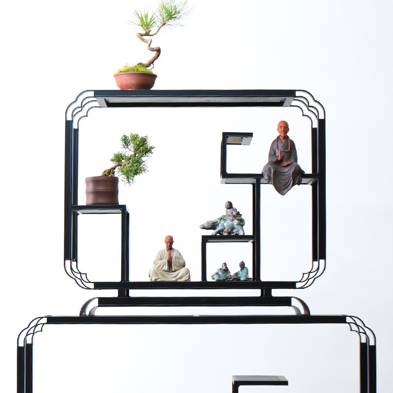 盆景铝合金底座长方形案台盆景架盆景几架户外桌面室外大型花架托