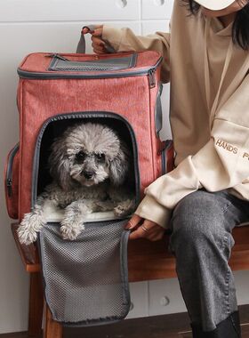 带拉杆加大号宠物背包猫包外出包可折叠便携双肩狗狗猫咪背包外带