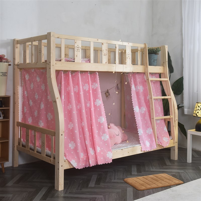 床帘子母床下铺高低床床n帘宿舍下铺半遮光梯形儿童床1.2m1.35m1.