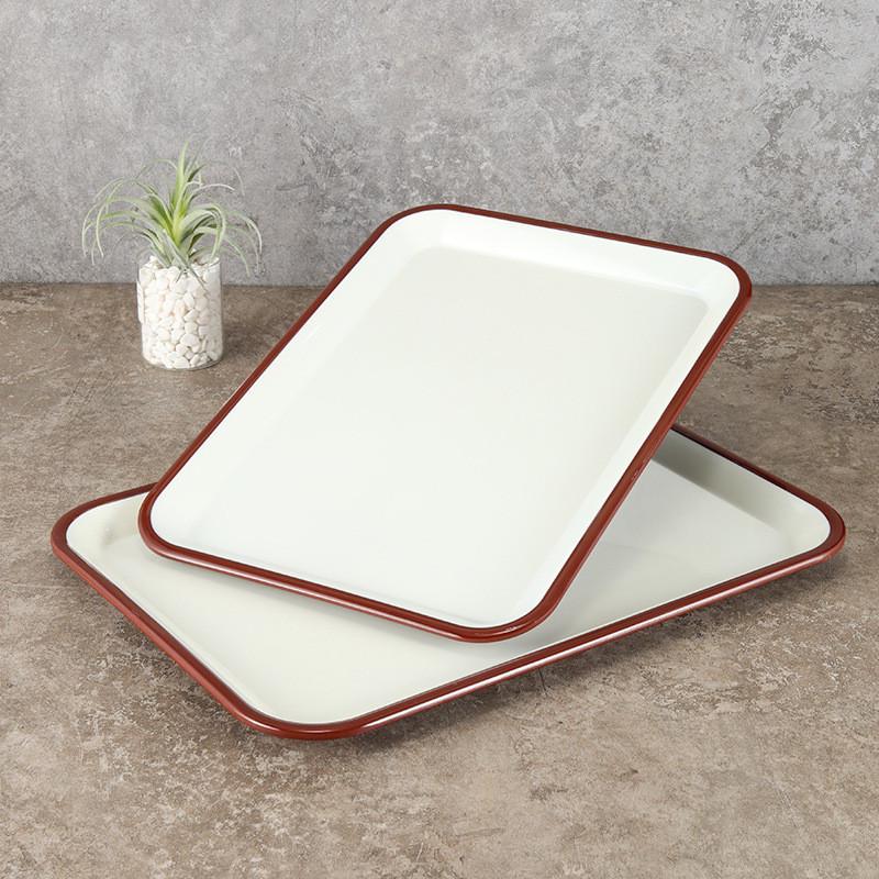 密胺托盘长方形商l用咖啡白塑料盘子蛋糕面包托盘餐盘端菜水杯茶