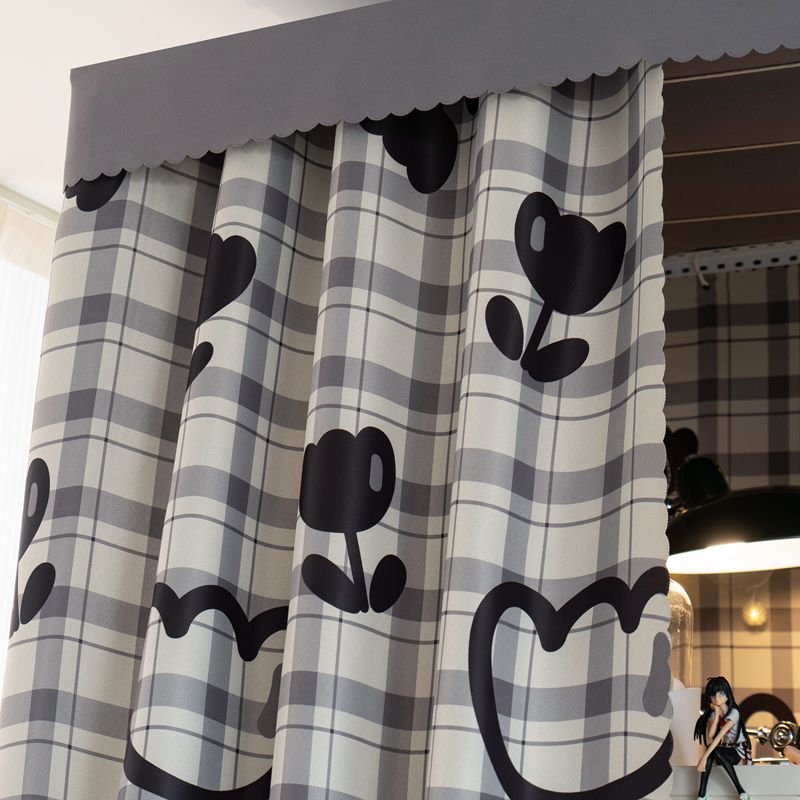 大学生宿舍牀帘上铺寝室遮u光牀幔一体式蚊帐下铺女生加厚全包窗