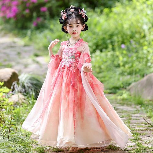 汉服女童2025新款夏季女孩仙气飘飘裙子夏装古风公主裙儿童连衣裙