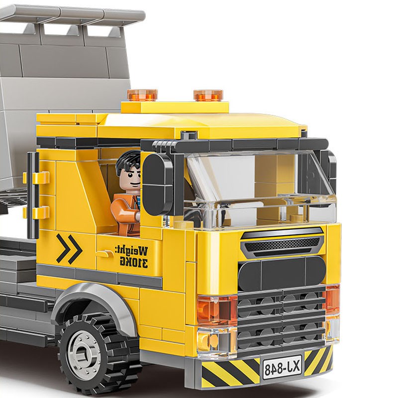 自卸车翻斗车运输车运载车卡车货车工程车挖掘机吊车积木拼装玩具