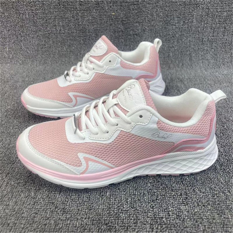 女鞋夏季新款网面透气记忆棉鞋垫防滑减震跑步运动休闲百搭单鞋