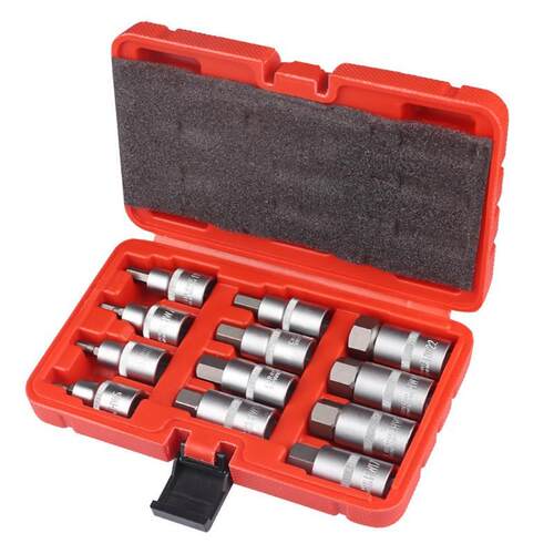 12PC1/2规格工具钢滚花压批套筒气动汽修组套五金工具