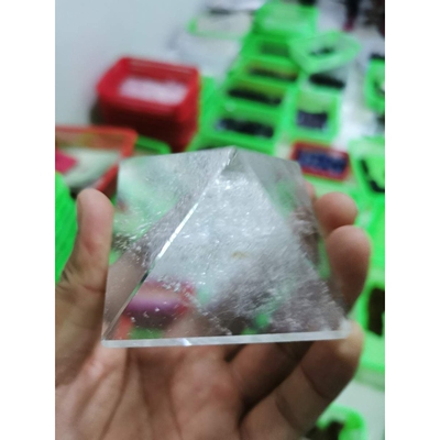 天然水晶金字塔白水晶紫水晶莹石虎眼石金字塔