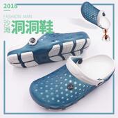 55林润透气防滑耐磨舒适新款 夏季 果冻鞋 洞洞鞋 男女款 情侣沙滩鞋