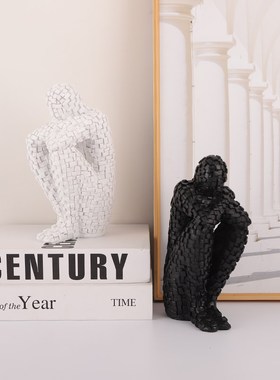 现代马赛克人物摆件创意家居客厅酒柜电视柜办公室书架装饰品