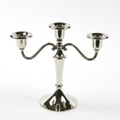 欧式 镀镍金属三头烛台蜡烛台家居婚庆烛光晚餐家居样板间