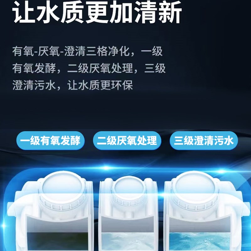 新型加厚化粪池家用新农村厕所改造牛筋加厚防臭三格E塑料粪桶罐