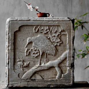 明庭院石槽老石器老石雕古董案头狮子太湖石灵璧石茶桌石窗石鼓