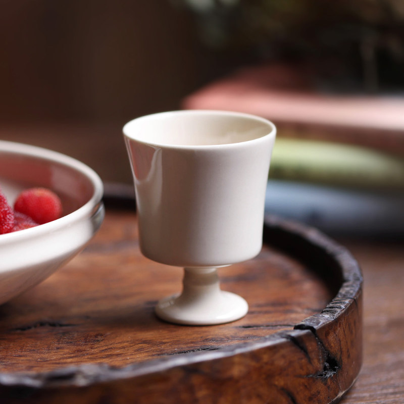 脚茶杯泡茶杯优雅茗品足杯品茗杯女生单杯青瓷杯功夫茶具