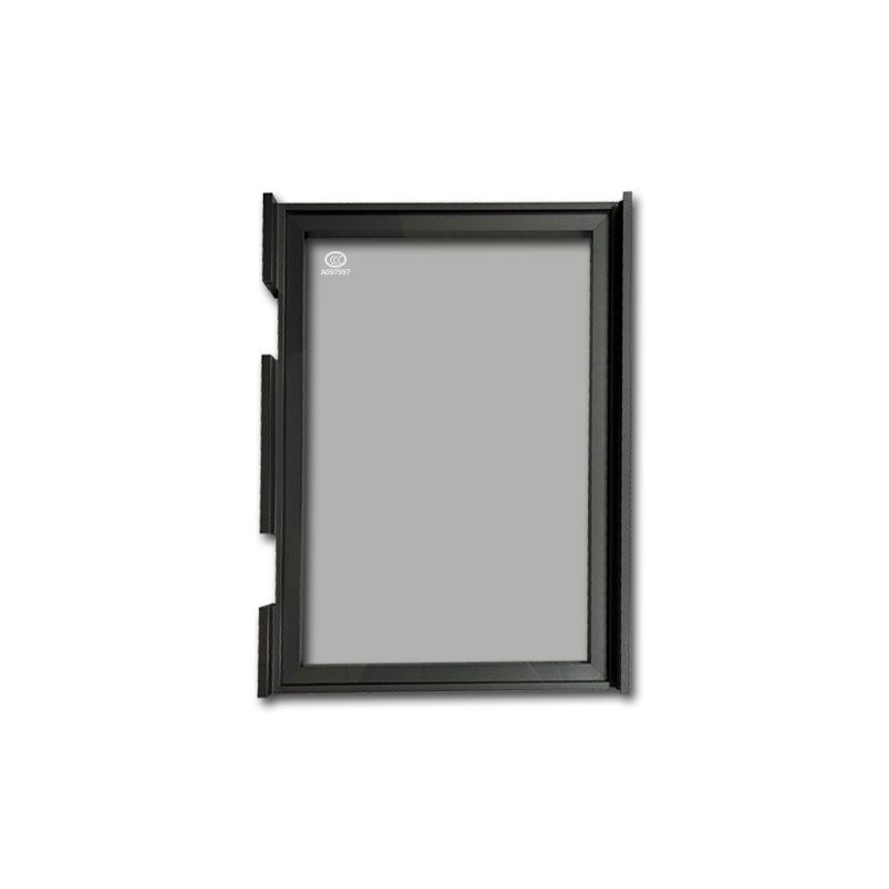 单边四边针式铰链铝合金钢化玻璃门门酒柜门书柜门定制