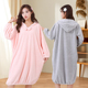 睡袍比全棉吸水速干22新款 长袖 裹春秋冬季 浴巾浴袍女穿式
