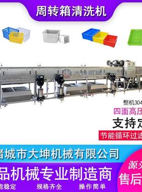 烘干式洗筐机高压水循环塑料托盘清洗机周转箱清洗除水一体机
