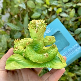 泉州蛇年伴手礼文创礼品七彩刺桐蛇原型纪K念品摆件收藏彩金款州