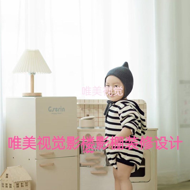 2023展会新款儿童摄影实景影棚拍照道具北欧摄影道具婚纱实景制作