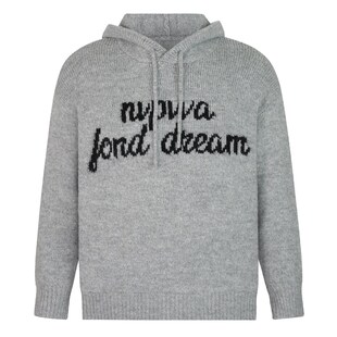 NVPVVA 女 基础LOGO秋冬连帽毛衣宽松慵懒风软糯针织帽衫