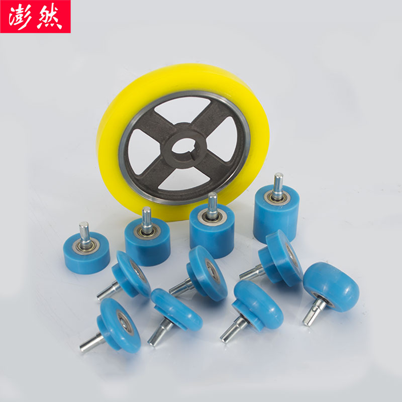 包覆机胶轮平轮硅胶送料轮压轮行走轮硅胶耐输送压V轮木工配件胶