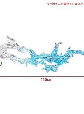 天花板顶部悬挂件装饰创意透明树脂浪花空中吊饰艺术雕塑抽象挂饰
