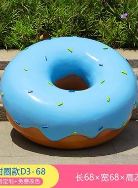 户外仿真冰淇淋雪糕甜筒玻璃钢雕塑甜品店铺美陈甜甜圈马卡龙摆件