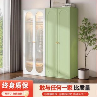 铁皮衣柜家用卧室铁艺阳台储物柜儿童衣柜收纳柜钢制衣橱挂衣柜子