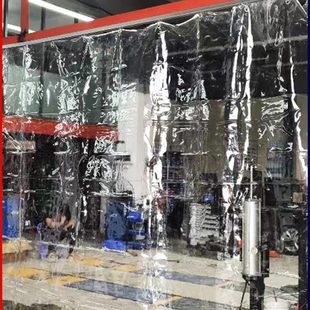 定做洗车场汽车店帘透明工位美容4s帘子防水隔断帘防尘隔推拉门帘