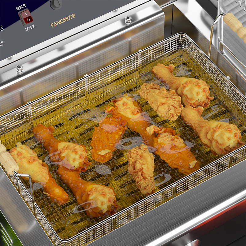 方密豪华电炸炉商用大容量单杠油炸锅油条炸串炸薯条炸鸡排油炸机