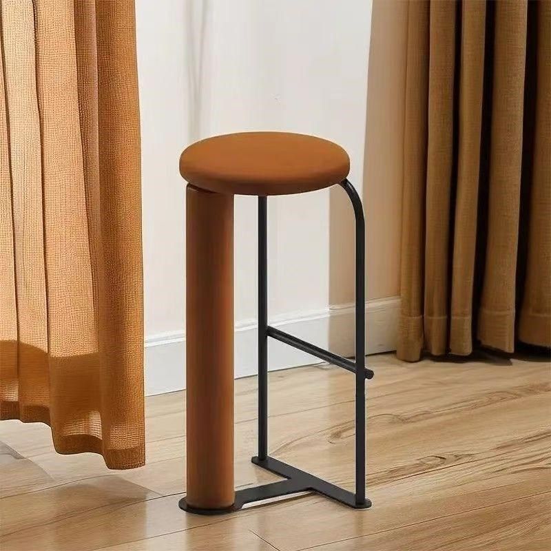 北欧金属吧台椅实木高脚凳轻奢咖啡厅设计师简约创意前台酒吧椅,住宅家具,家用高脚椅,淘宝优惠券,粉丝福利购,淘宝优惠卷