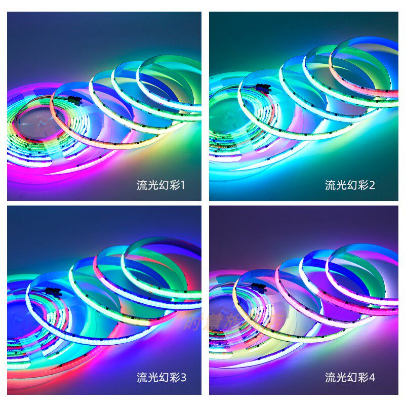 24v智能APP声控cob幻彩2811灯带RGB七彩跑马流水追光氛围KTV灯带,家装灯饰光源,室内LED灯带,淘宝优惠券,粉丝福利购,淘宝优惠卷