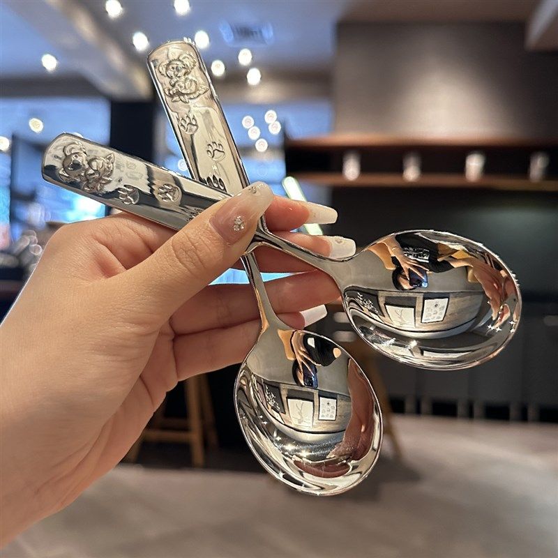 设计了一款考拉勺子~卡通316不锈钢儿童吃饭勺喝汤匙深头勺子,婴童用品,儿童勺,淘宝优惠券,粉丝福利购,淘宝优惠卷