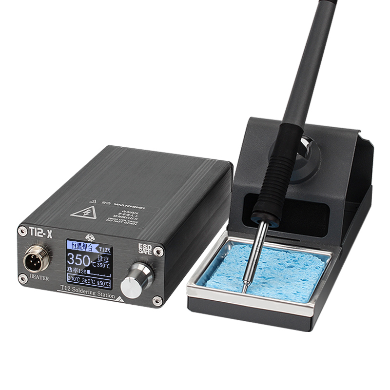 大功率T12电烙铁 便携式数显高频焊台手机维修飞线电洛铁DIY套件