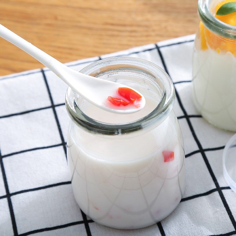 布丁瓶焦糖果冻烘焙布丁模具杯烤箱用耐高温玻璃网红带盖酸奶杯