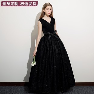 乐团演出女大童公主裙夏季高端礼服音乐会演奏钢琴演出艺考晚礼服