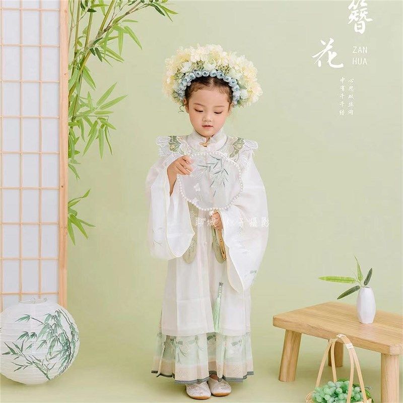 女童汉服古风儿童演出服夏季中国风云肩马面裙套装摄影明代宋代,童装/婴儿装/亲子装,汉服,淘宝优惠券,粉丝福利购,淘宝优惠卷