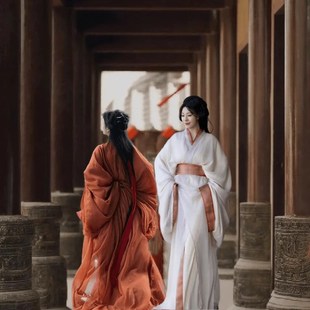 战国袍汉服秦汉新款女马山楚墓直裾传统交领宫廷风古装小拖尾四季