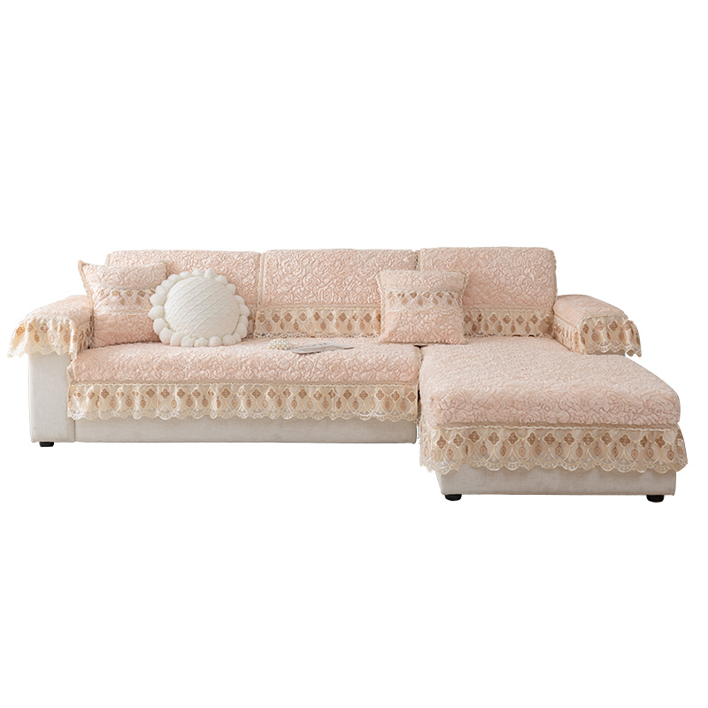 玫瑰绒欧式沙发套罩2023新款毛绒沙发垫子冬季防滑加厚三坐一贵妃