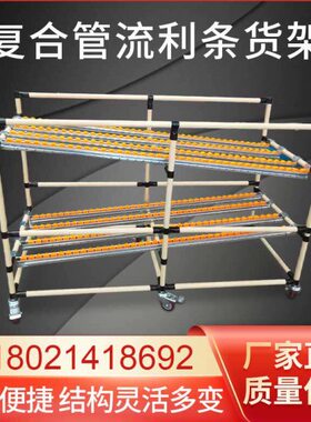 九实流利条货架防静电精益管工作台仓库车间先进先出线棒物料架子