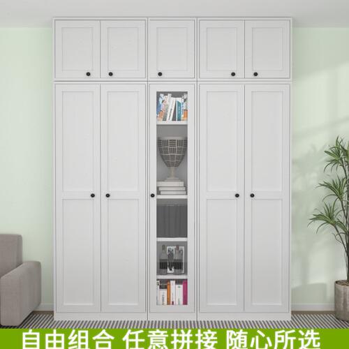 铁艺玻璃门书柜新款展示柜置物架组合现代简约书架收纳柜防尘书橱