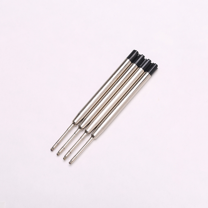 10支装G2规格金属圆珠笔芯 旋转按动笔9.8cm替芯07黑/红/蓝1.0