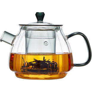玻璃茶壶耐高温家用单壶花茶壶过滤茶水分离功夫泡茶器红茶具套装