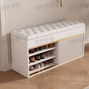 凳一体家用门口入户移门翻门换鞋 鞋 凳飘窗柜储物柜收纳柜轻奢