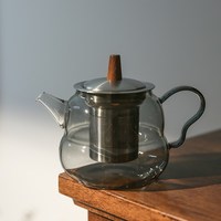 新羽 福祿手工耐熱玻璃茶壺帶304不銹鋼過濾網(wǎng)泡茶壺帶蓋家用茶具